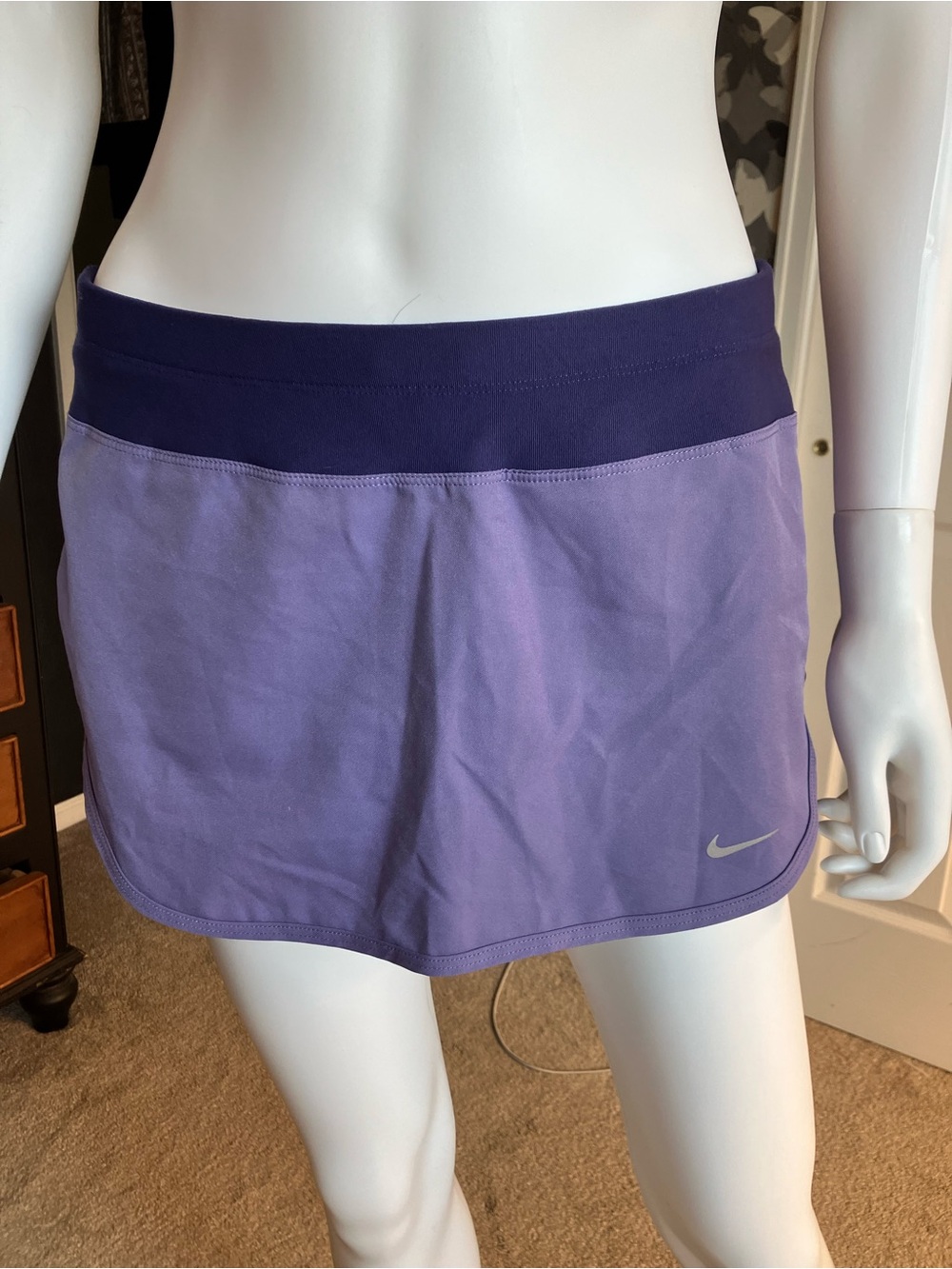 Nike Women's Lavender Athletic Skort with Dark Purple Waistband